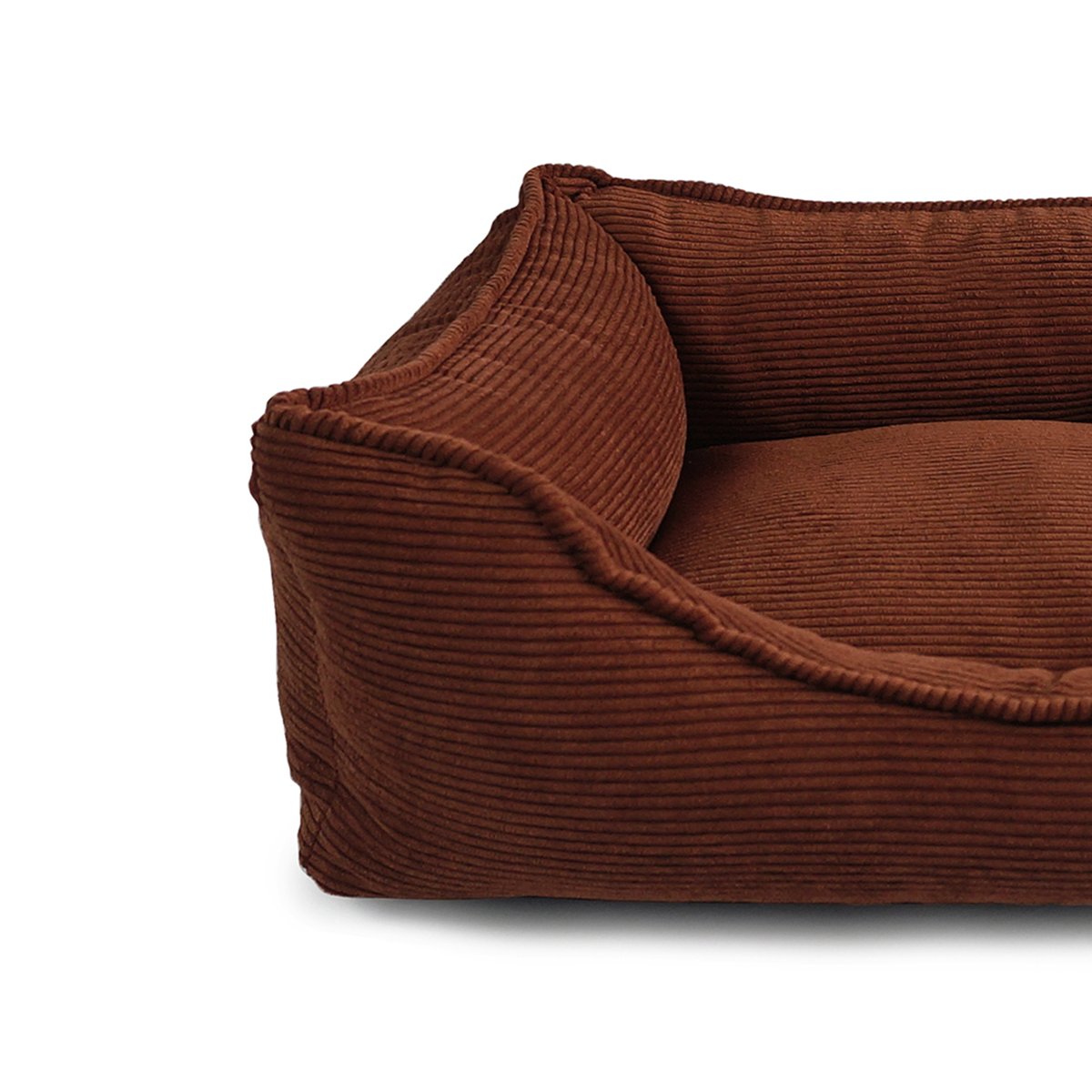 Panier orthopédique velours côtelé, BASTILLE orange rouille, BAGANE