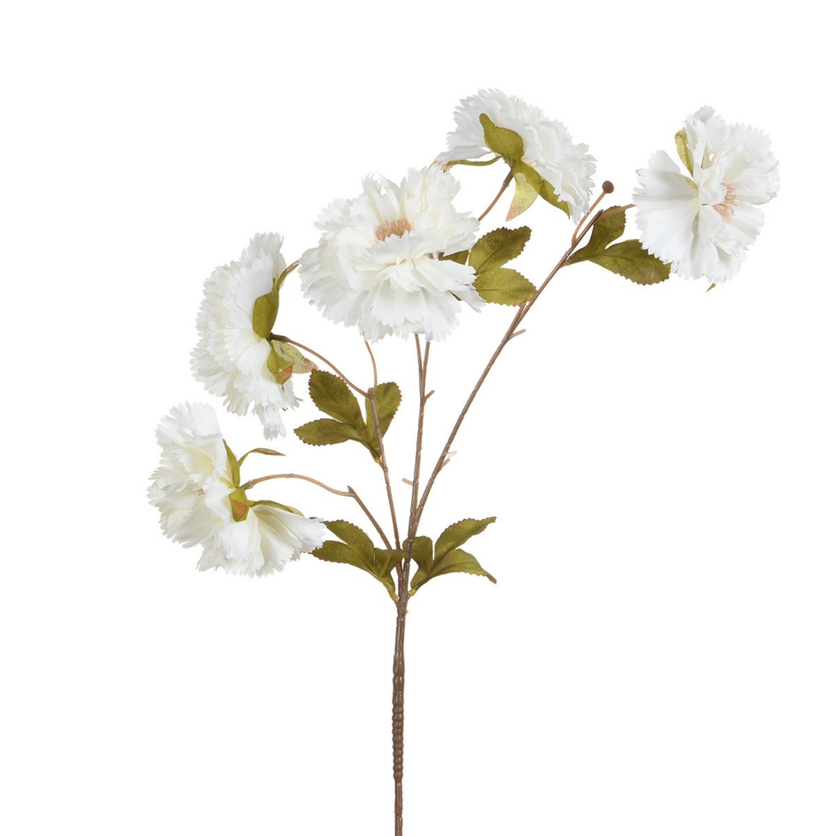 Tige d'œillet artificielle H70 LES ESSENTIELS blanc, SIA