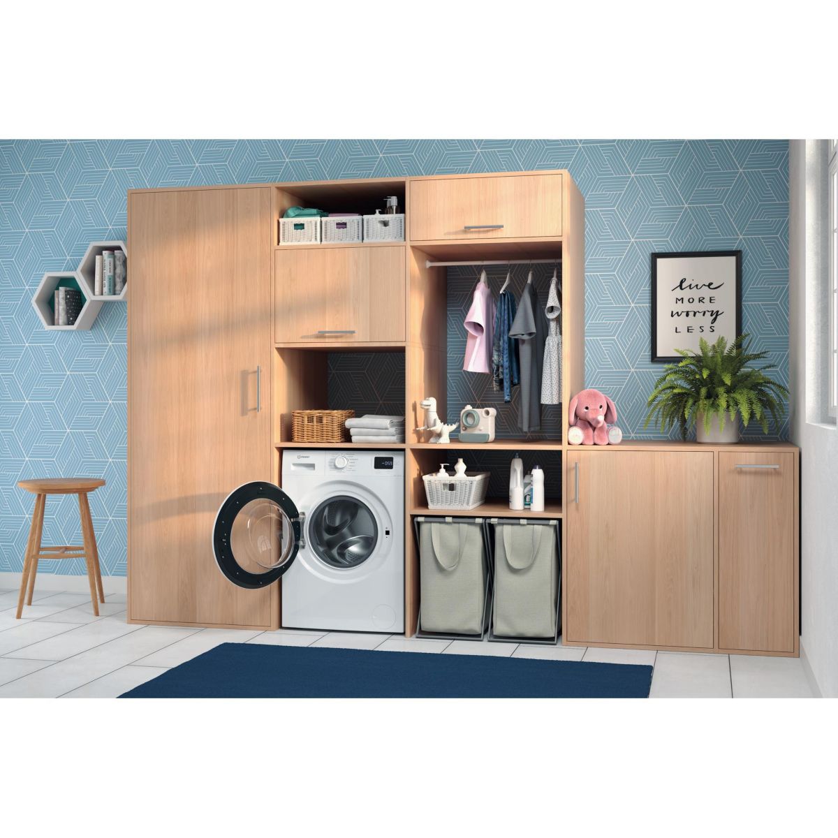 Lave linge hublot IM864MYTIMEFR couleur unique, INDESIT