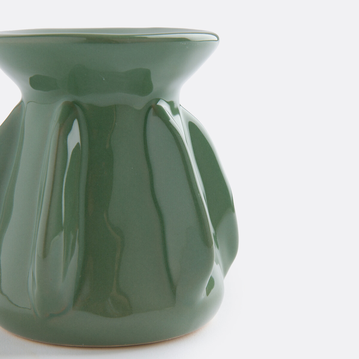 Bougeoir en céramique texturée H9,5 cm, Ilia kaki, LA REDOUTE INTERIEURS