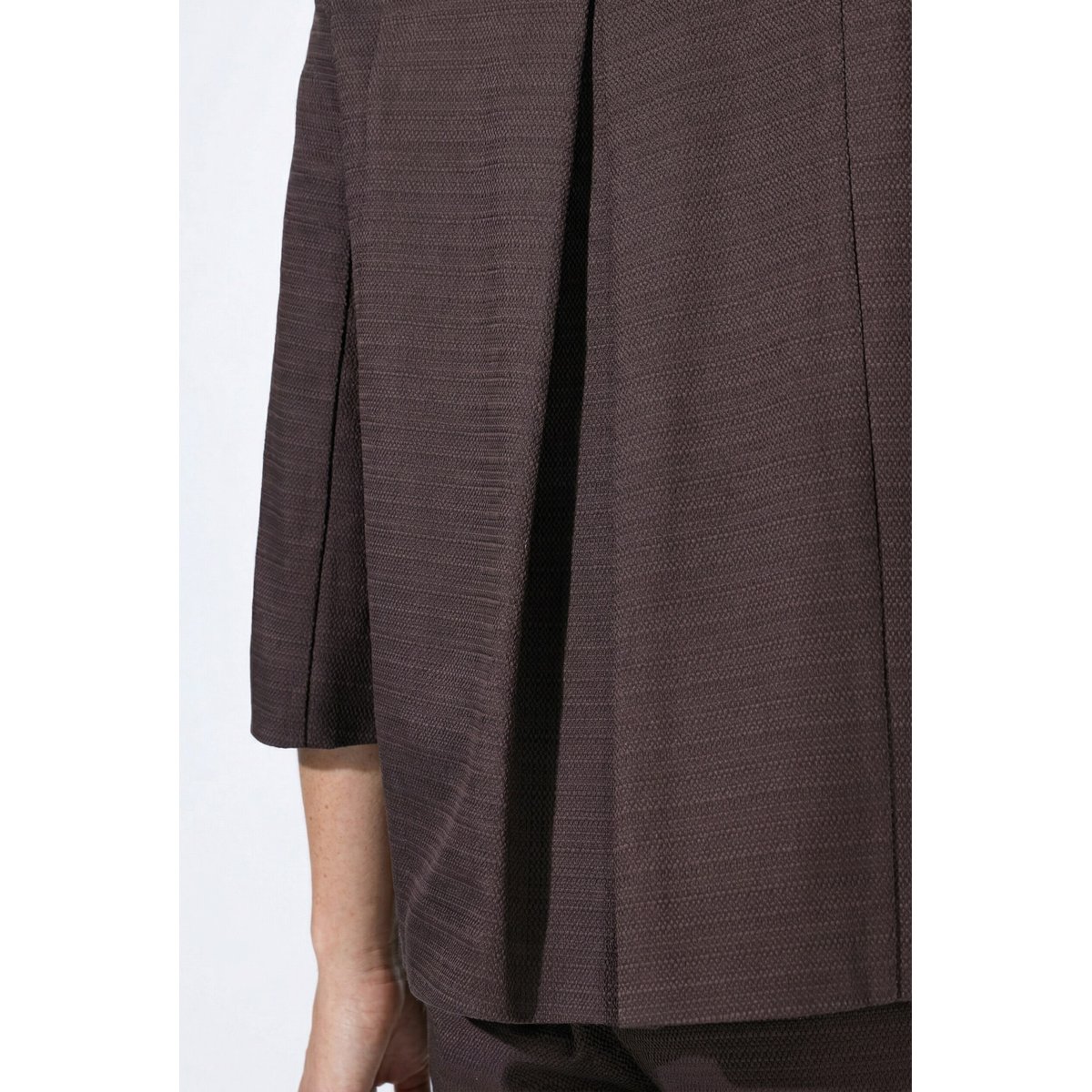 Veste coupe évasée acajou, ULLA POPKEN