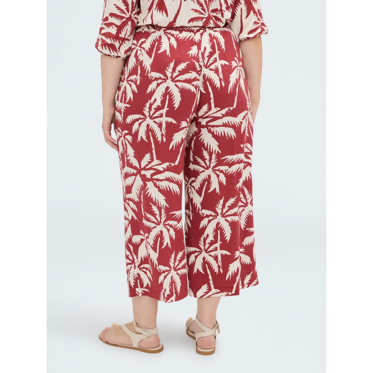 Pantalon court imprimé marron, FIORELLA RUBINO