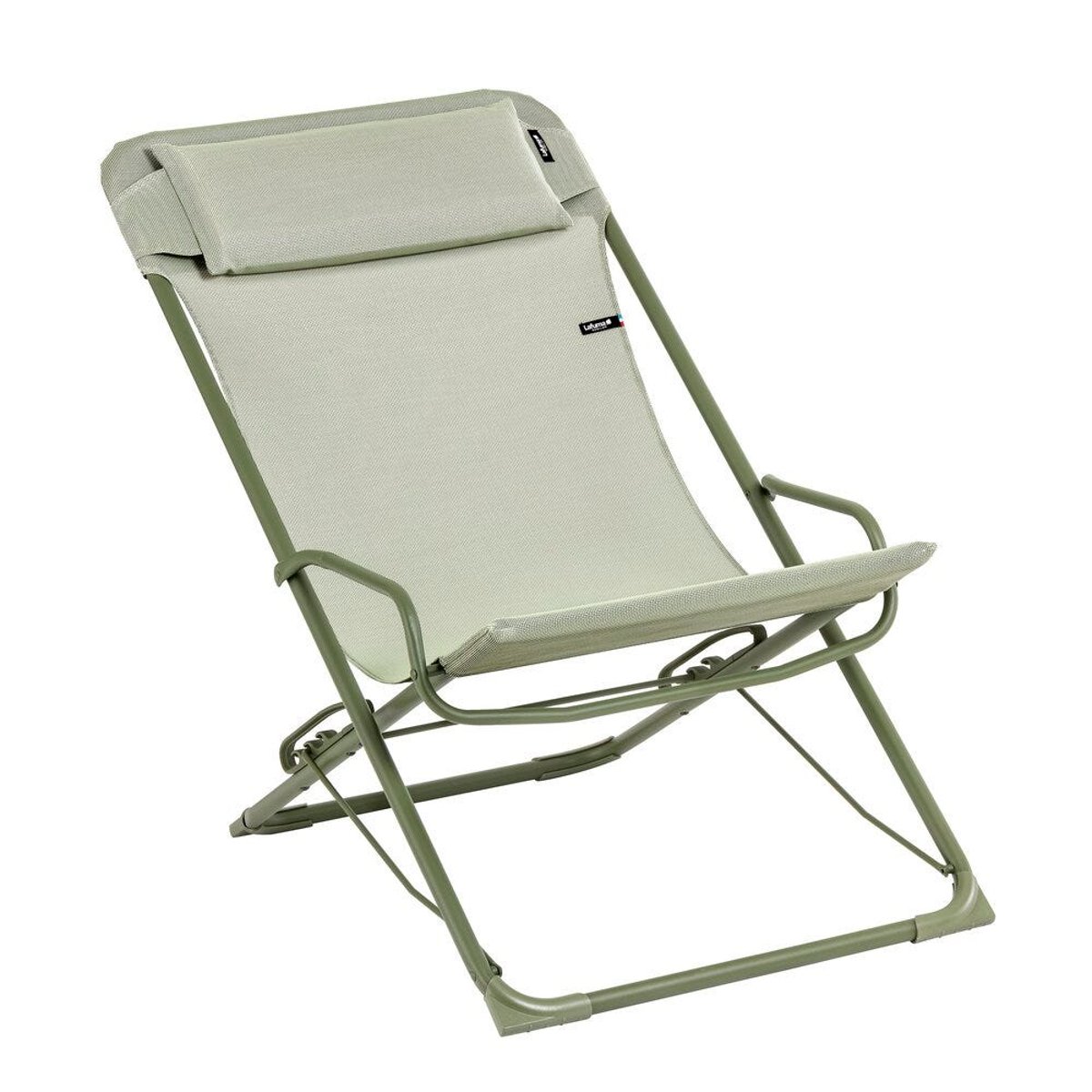 Lot de 2 Transats jardin oscillants - TRANSASWING vert moss-moss, LAFUMA MOBILIER