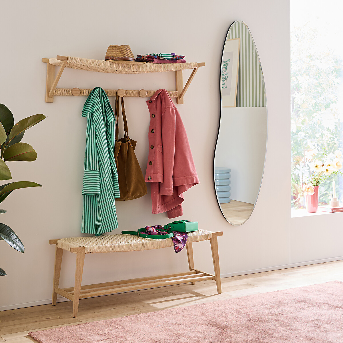 Patère murale en chêne, Kioto beige, LA REDOUTE INTERIEURS