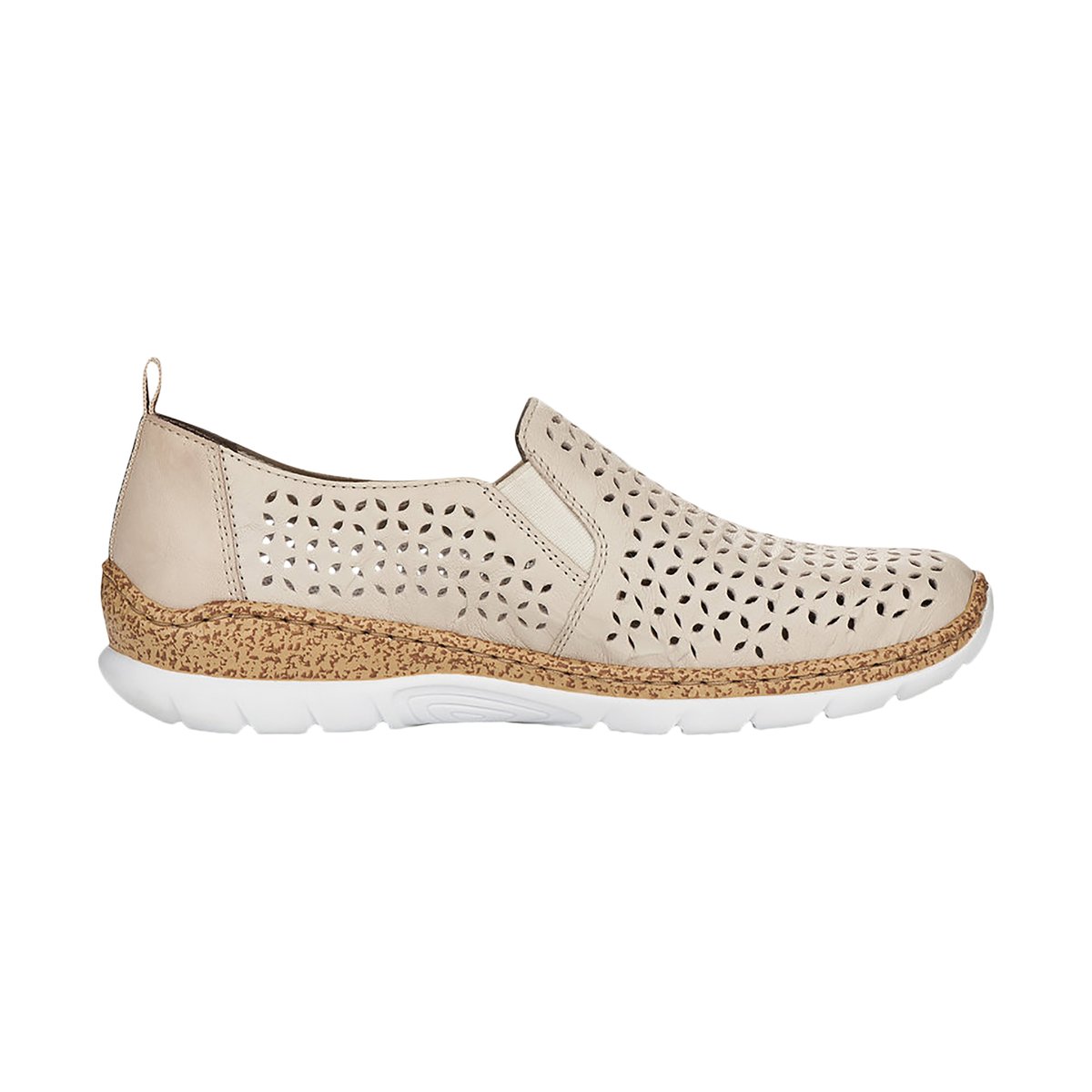 Basket Basse Cuir Massa beige, RIEKER