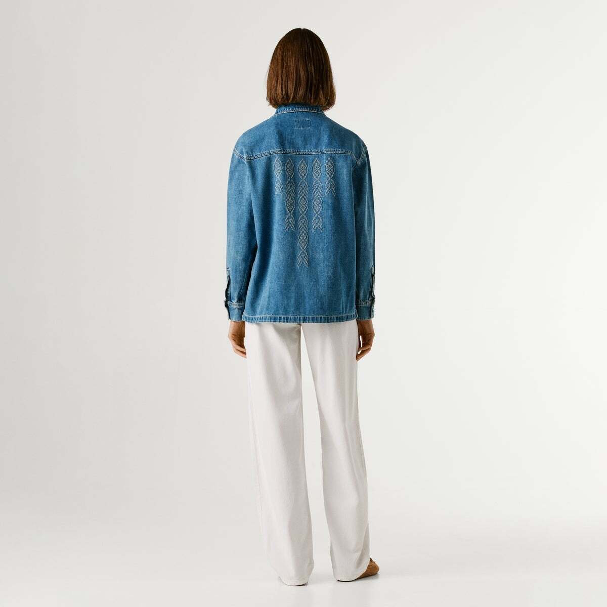 Surchemise En Denim Brodée 11.5oz blue rigid denim, PEPE JEANS