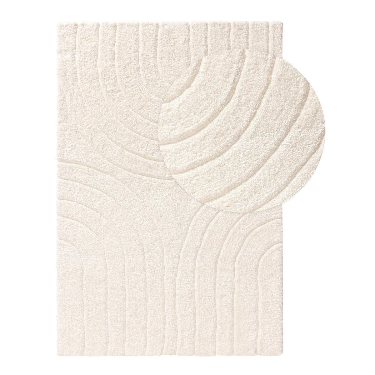 Tapis à poils longs EMY crème, BENUTA 
