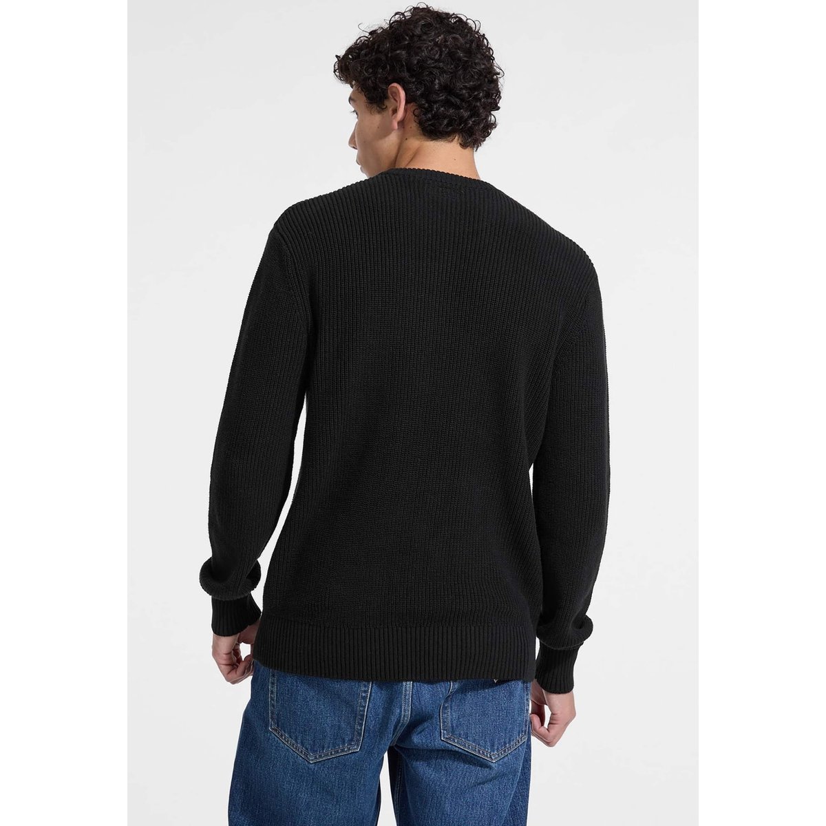 Pull Mini Logo Triangulaire noir, GUESS