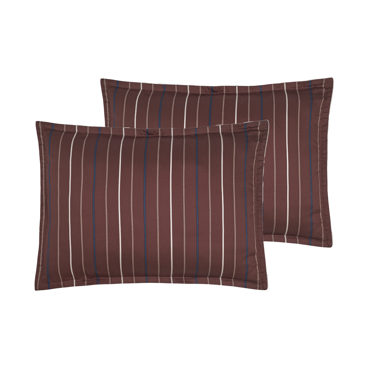 Parure housse de couette satin + 2 taies 50x70 cm ARBORESCENCE noisette, SENSEI MAISON