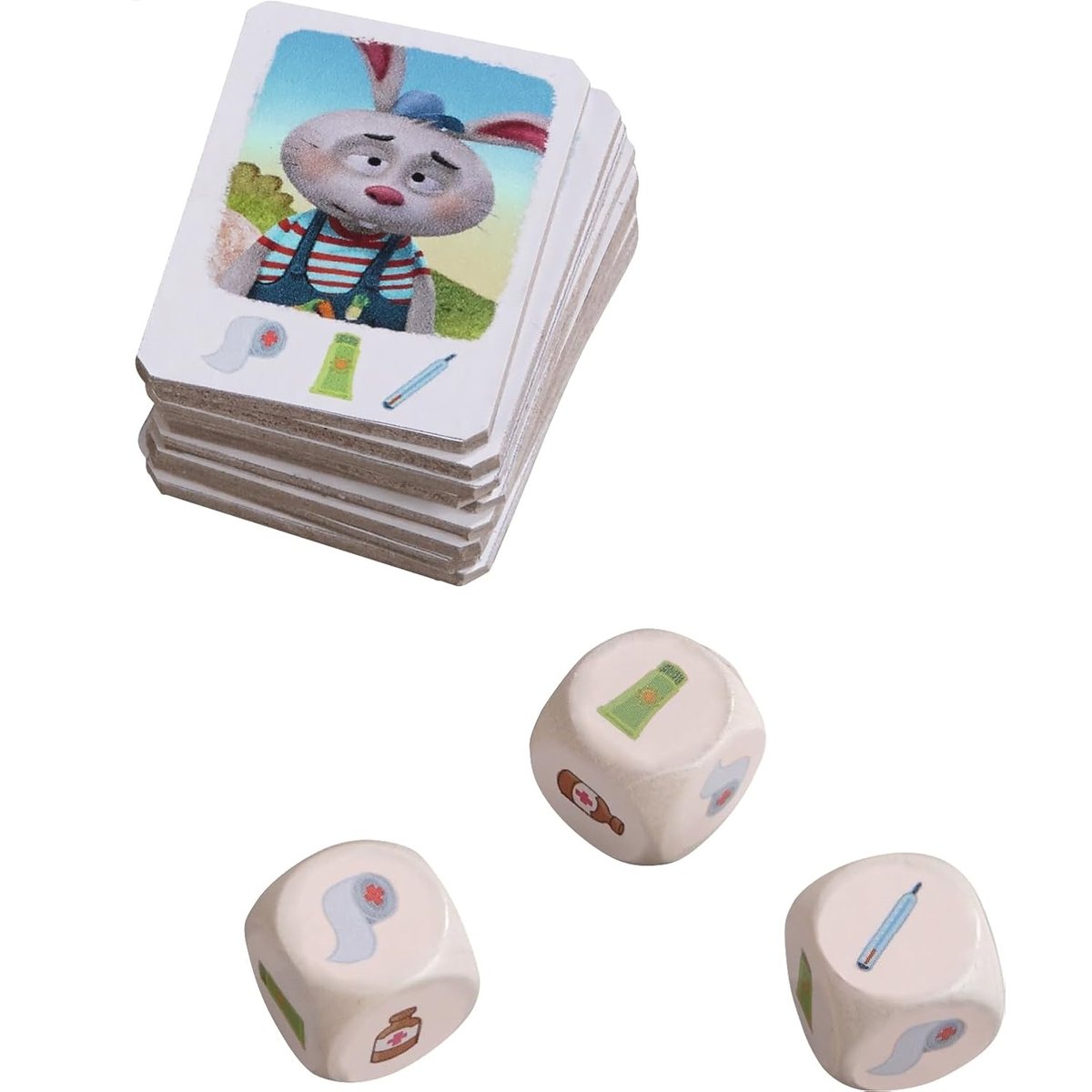 Jeu de dés Petit renard vétérinaire jaune, HABA