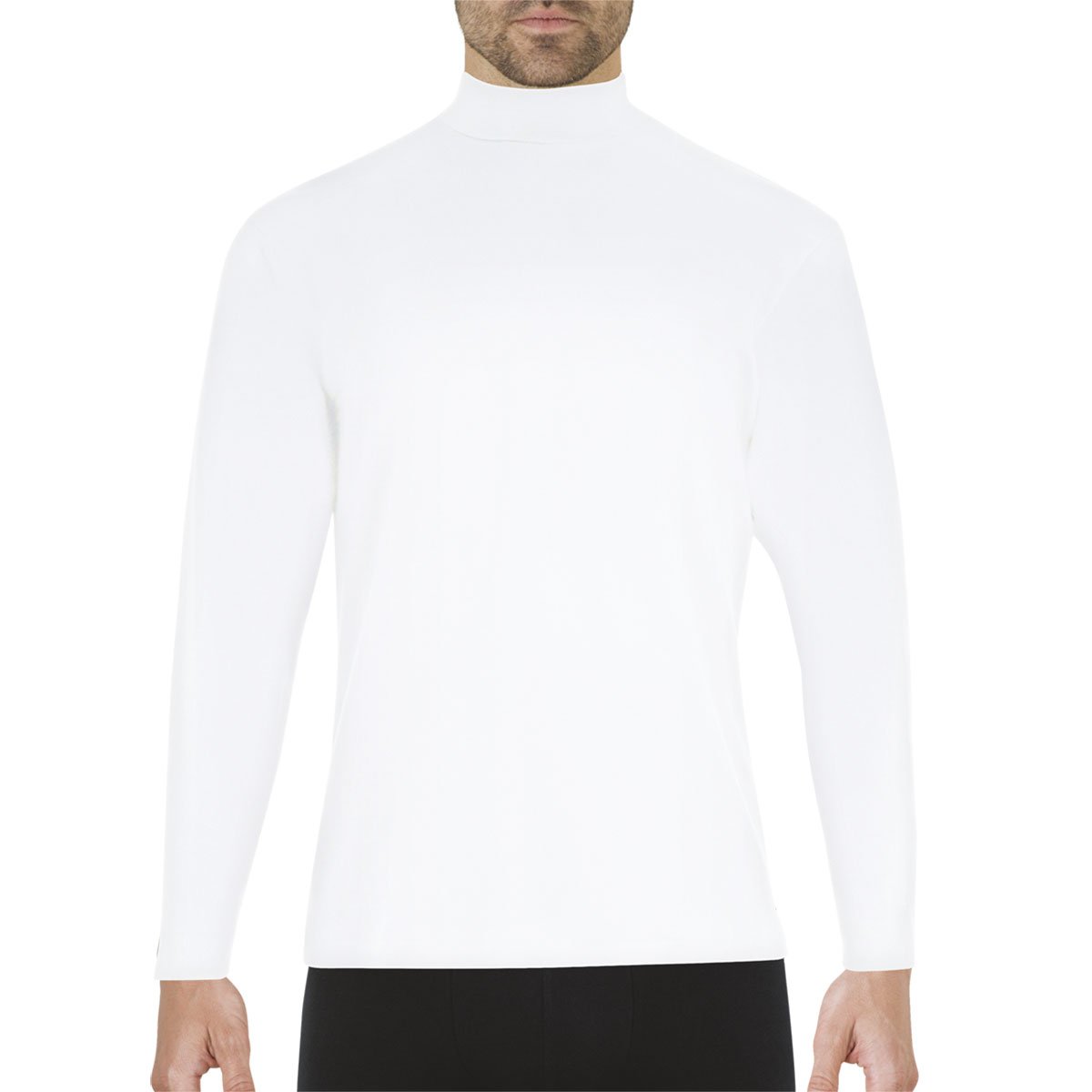 Tee-shirt col cheminée manches longues ligne chaude blanc, EMINENCE