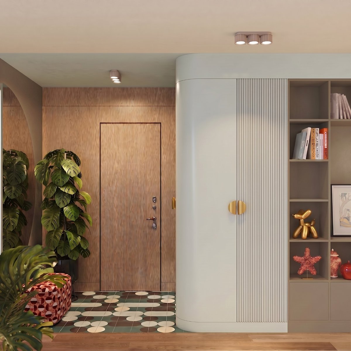 Plafonnier Aluminium Taupe Gx53 3 AURA taupe, EDEN