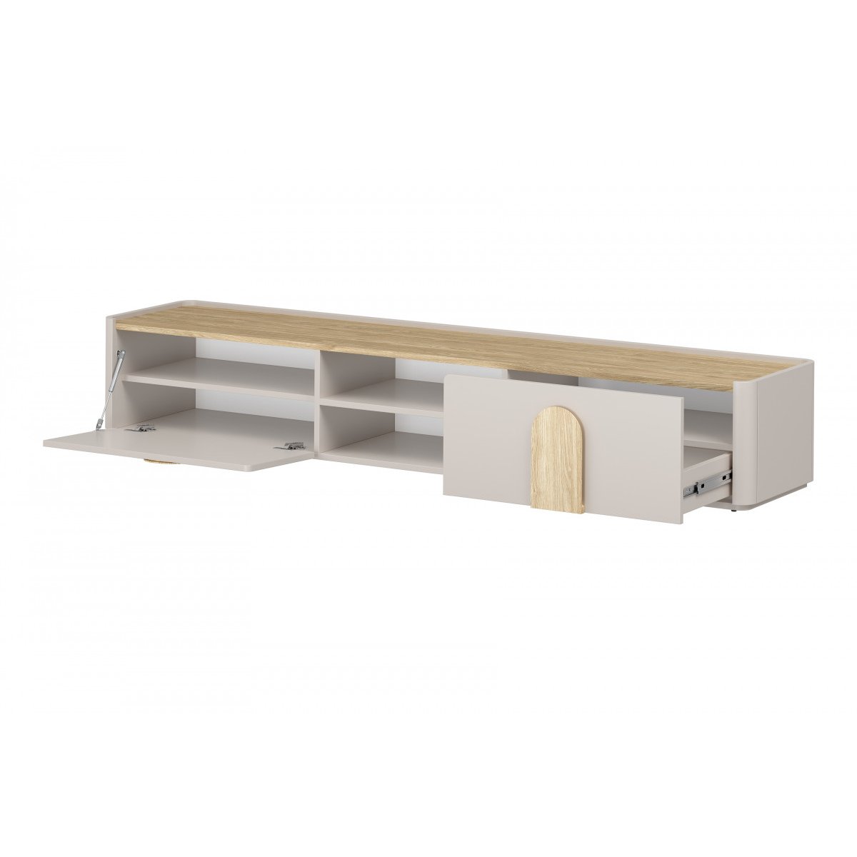 Meuble TV 220 cm , ENYRA beige, BOBOCHIC