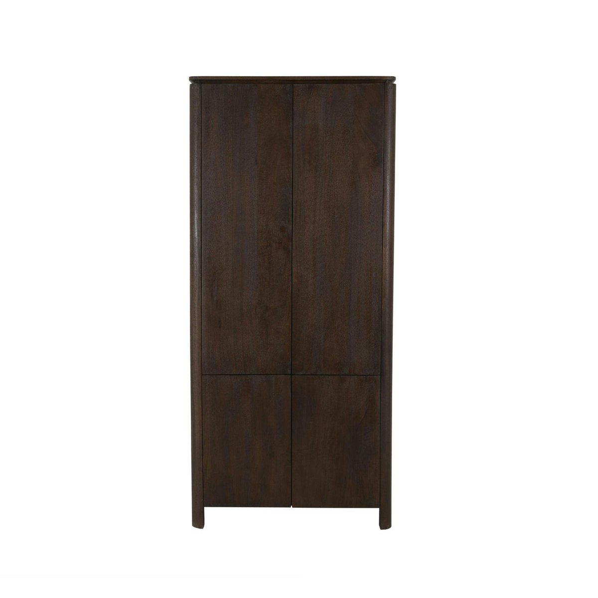 Buffet haut 4 portes en bois de manguier marron 90 cm KASO marron, PIER IMPORT