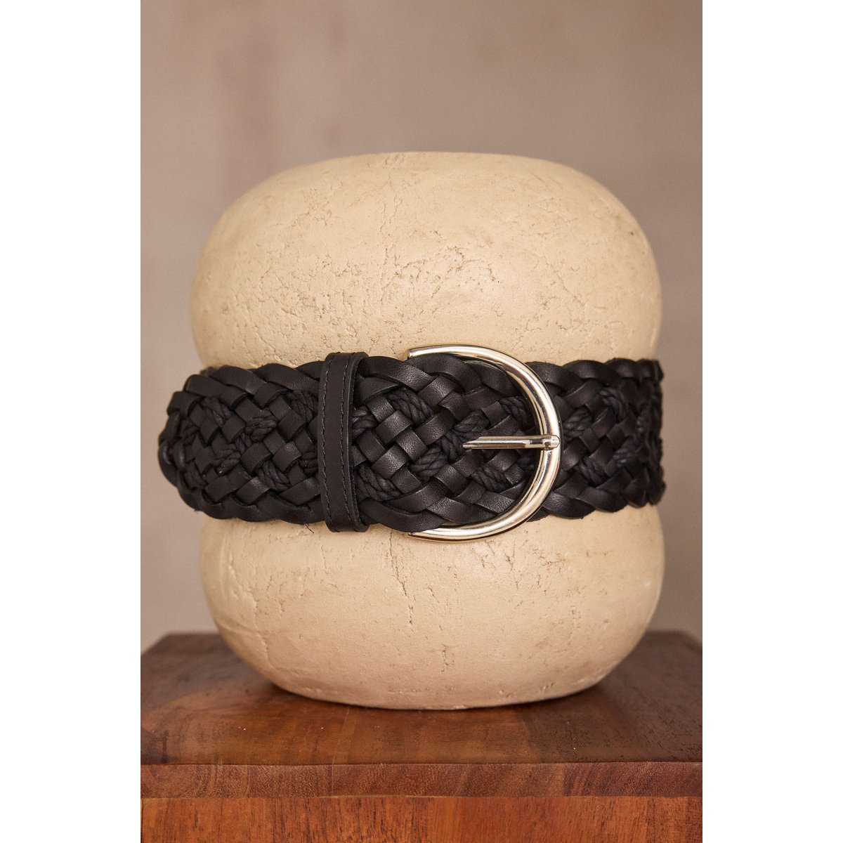 Ceinture en 100% cuir ELIE noir, Maison 123