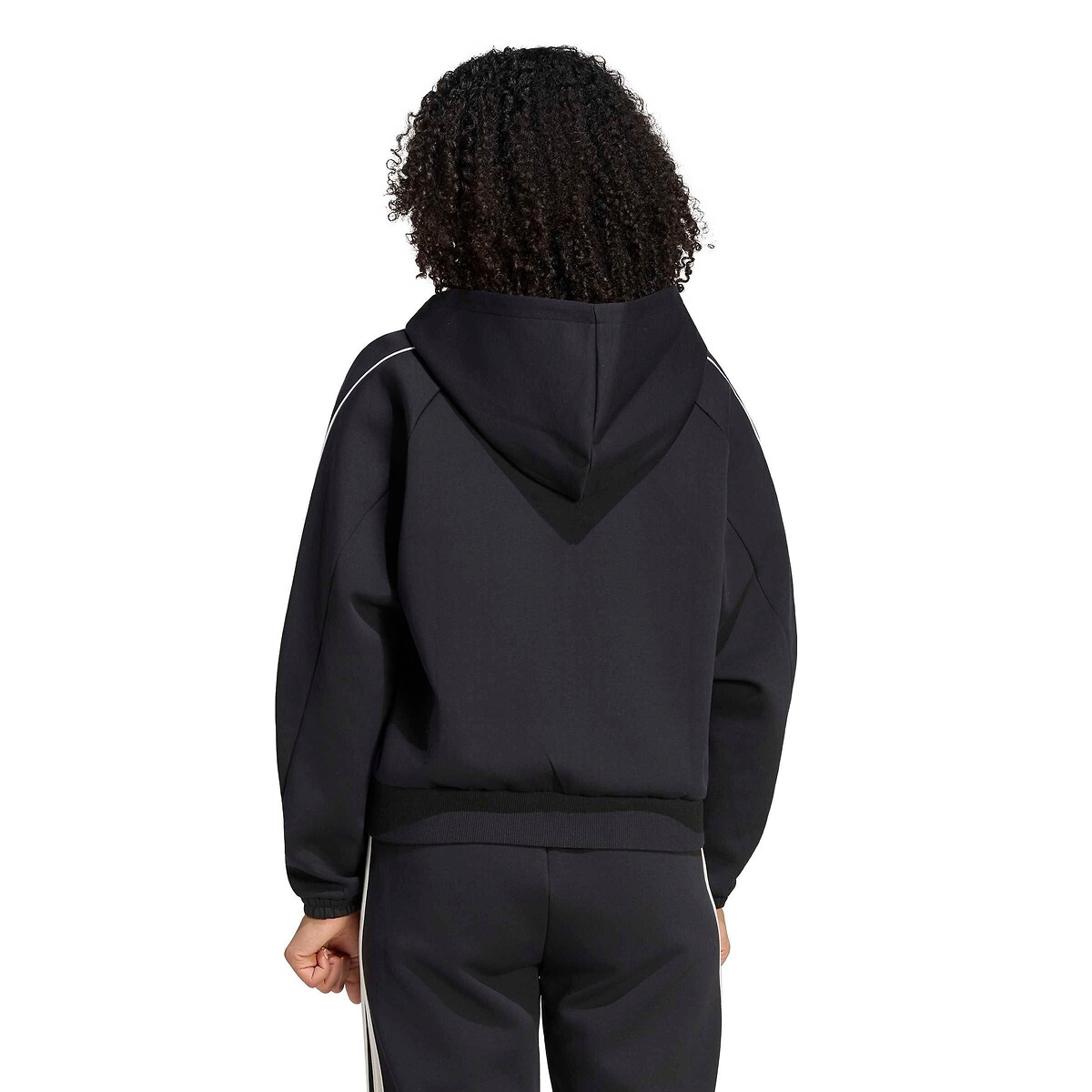 Felpa con cappuccio e zip STADIUM nero , ADIDAS SPORTSWEAR