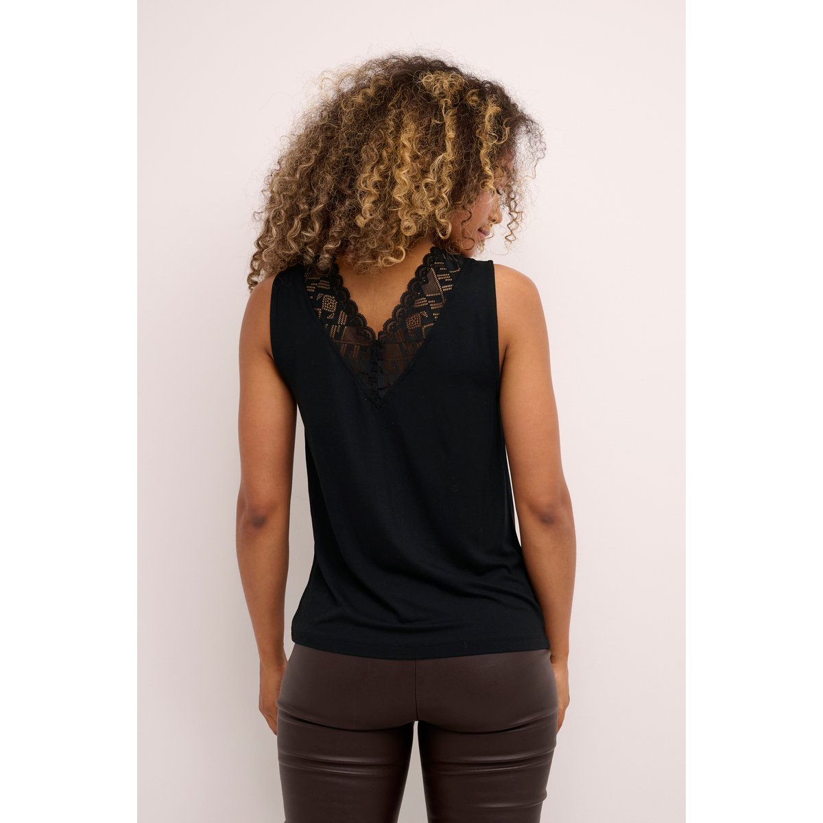 Jersey top noir pitch black, CREAM