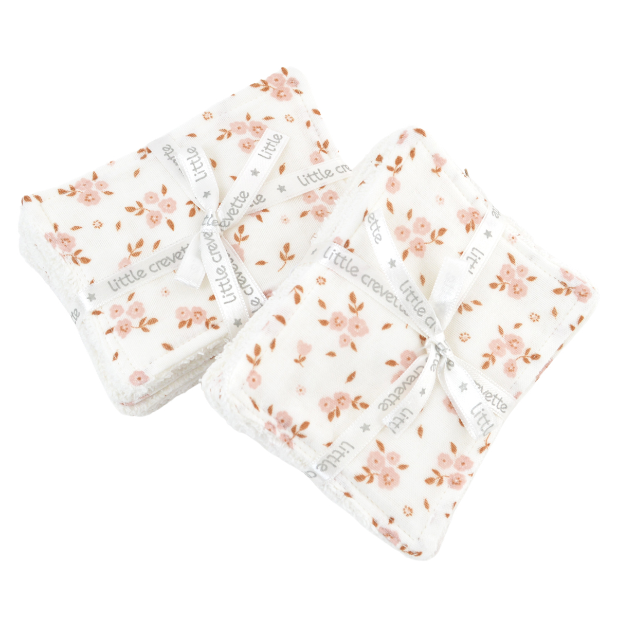 Lot de 12 lingettes lavables coton bio THAÏS ecru, LITTLE CREVETTE
