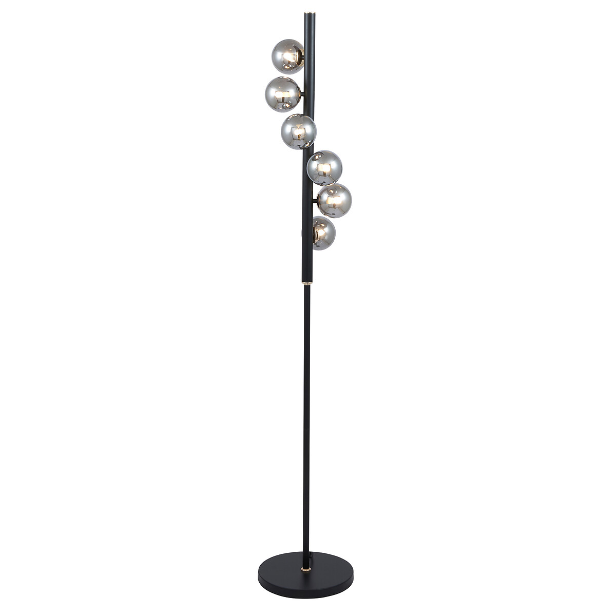 Blain 6-Light Smoke Glass Orb Floor Lamp black, SO'HOME
