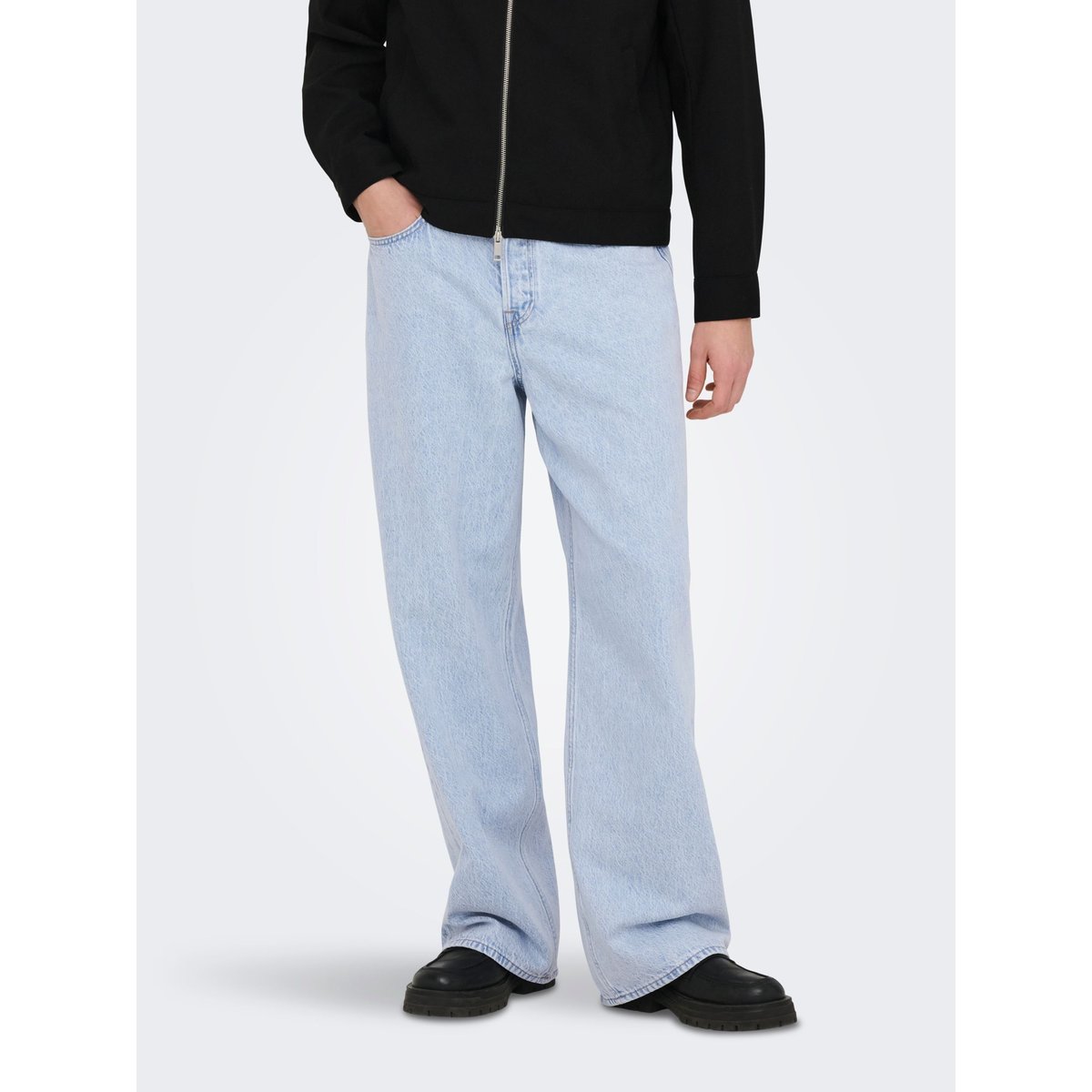 Jean À Jambe Large light blue denim, ONLY & SONS