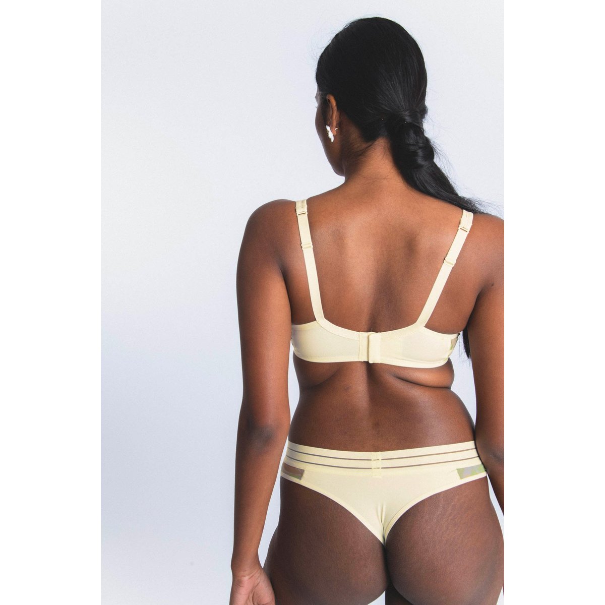 Tanga en microfibre et tulle NUFIT GARDEN glowing garden, MAISON LEJABY