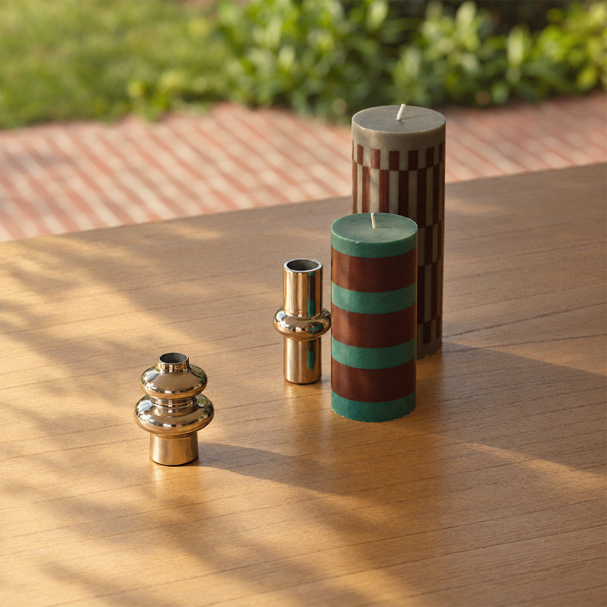 Table en mindi rectangulaire 8 pers. ALVAR naturel, BERAH GETAH