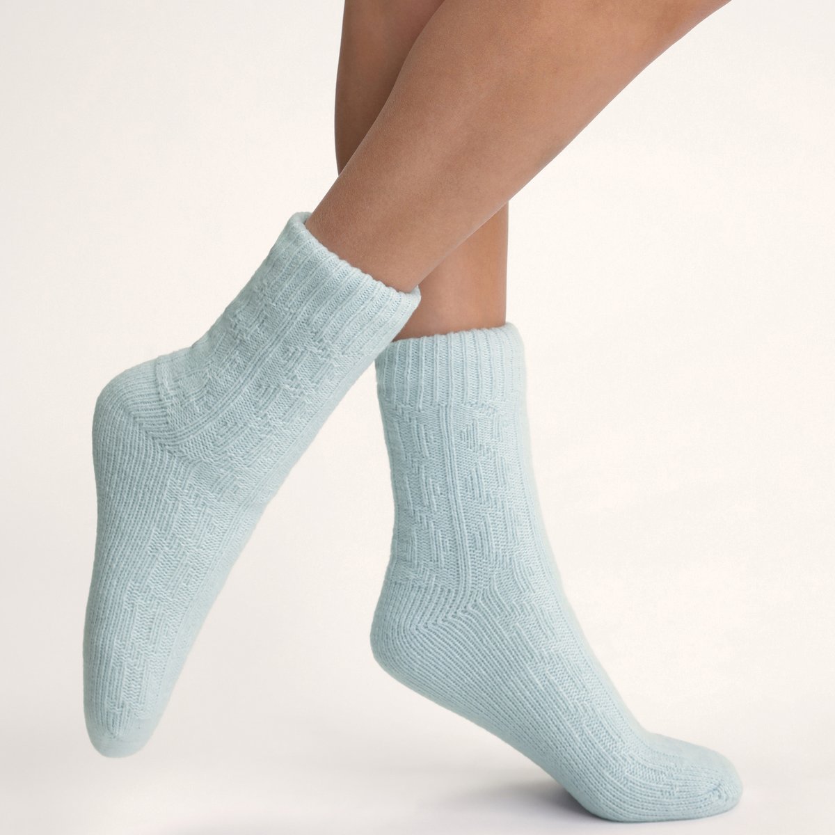 Chaussettes mi-hautes polaire Cocoon bleu ciel, DIM