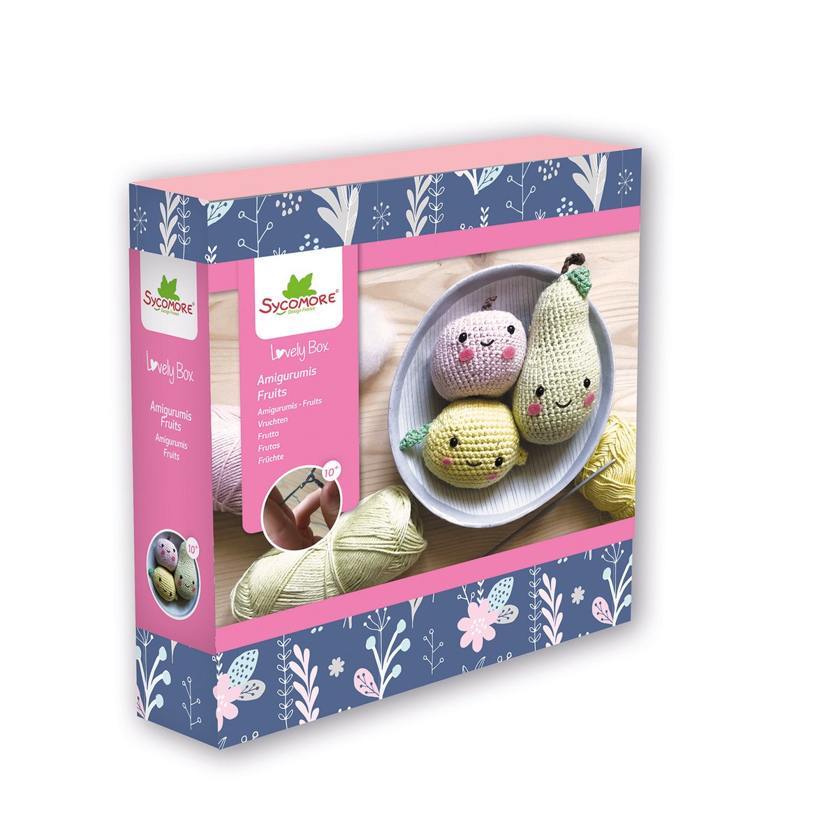 Kit de crochet Amigurumi Fruits rose, SYCOMORE