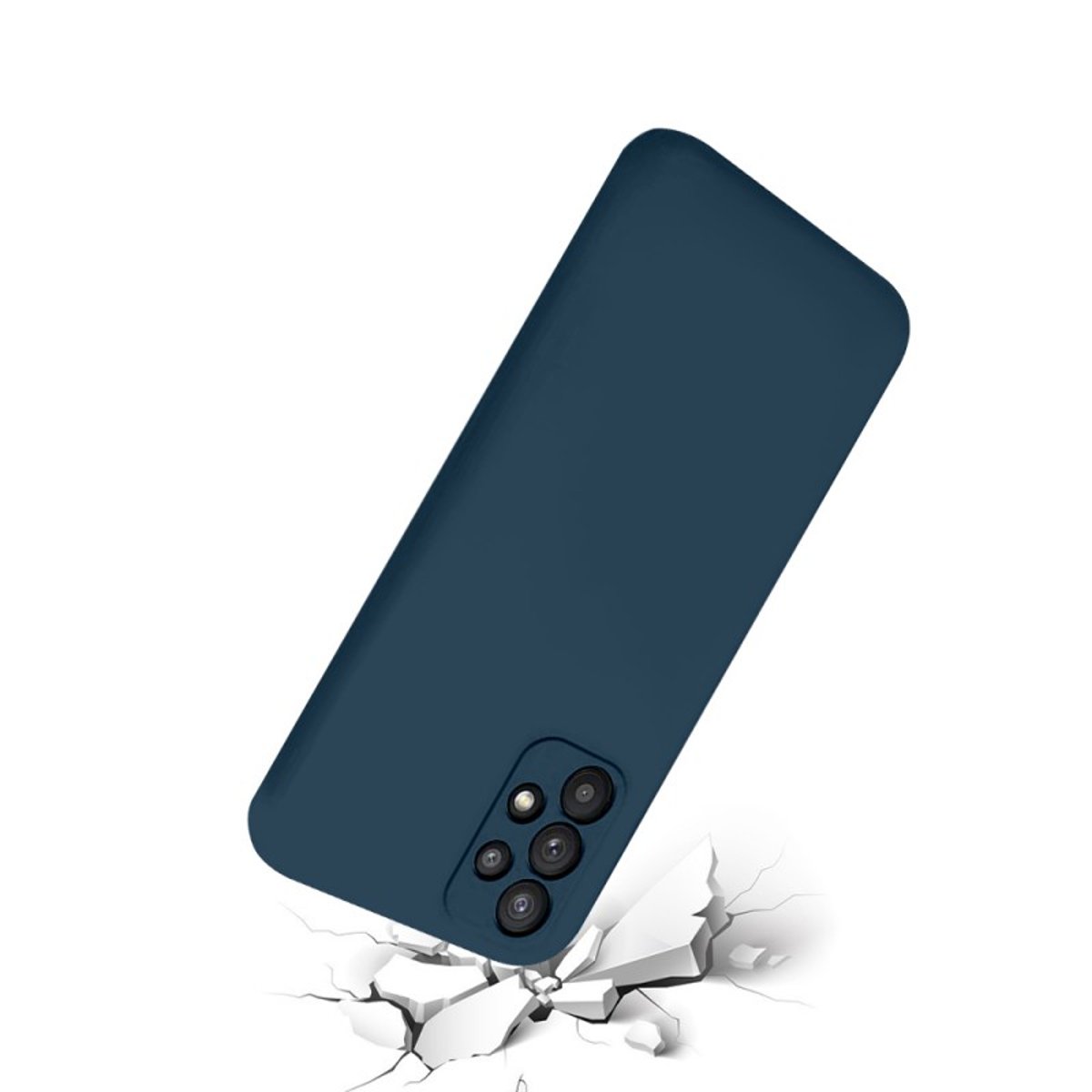 Coque Galaxy A32 antichoc + 2 vitres bleu, EVETANE