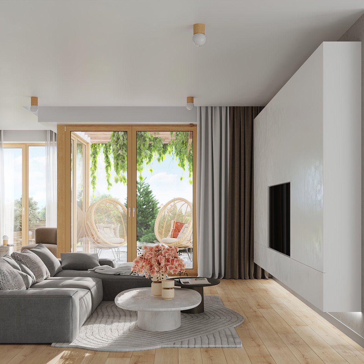 Lampe à poser Bois Bois Naturel G9 1 Boomo marron, EDEN