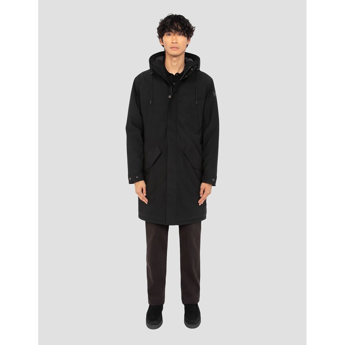 Parka con cappuccio, impermeabile, CHASEN nero , SCHOTT
