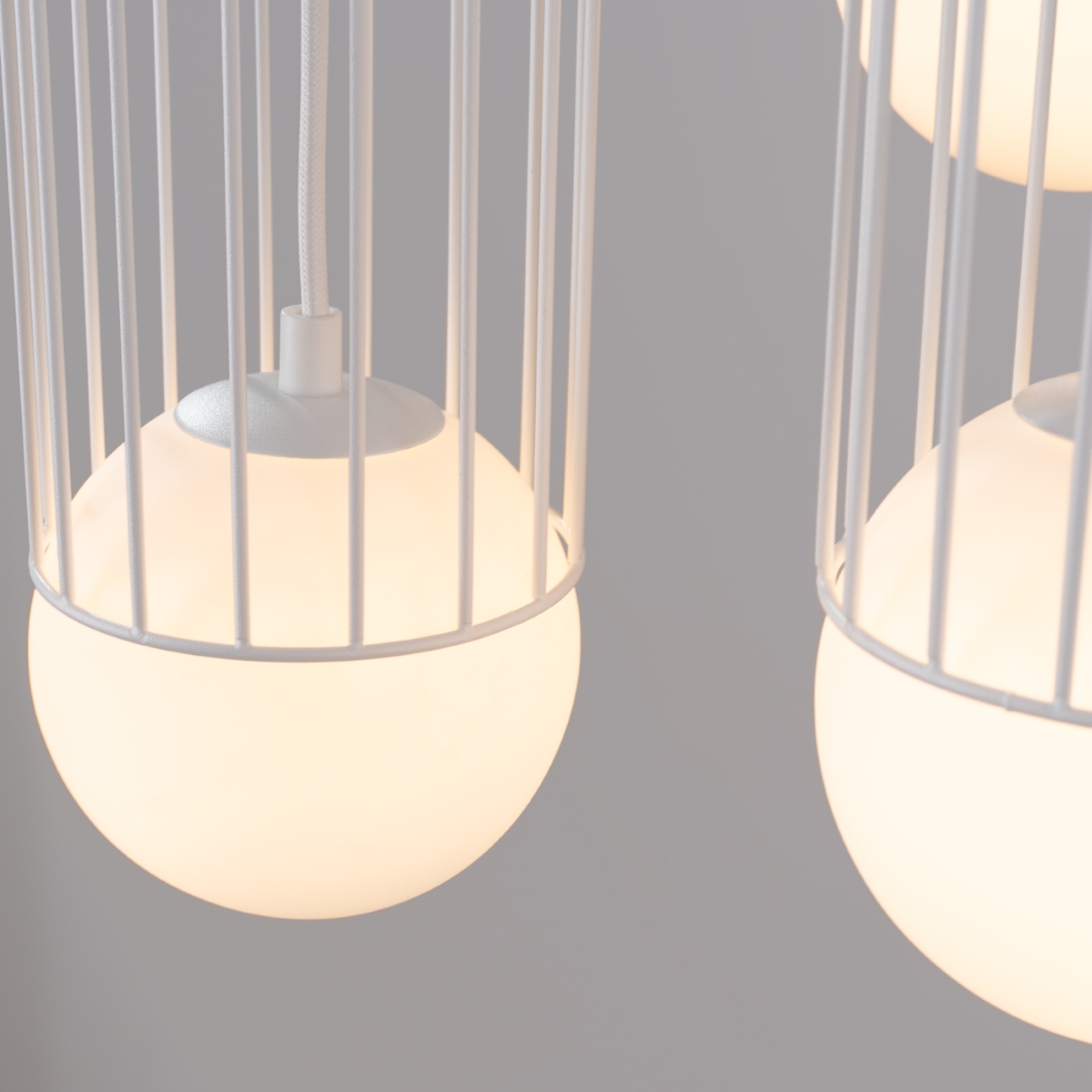 Lustre Acier Blanc G9 3 Brina blanc, EDEN