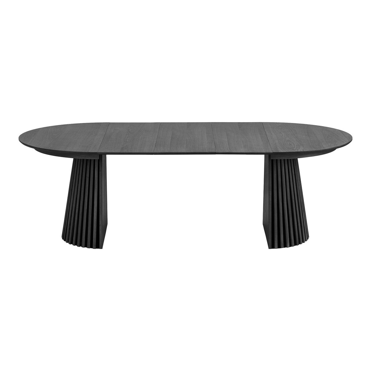 Table ronde extensible avec pied baguette AMSTERDAM chêne noir (10 places), PIER IMPORT