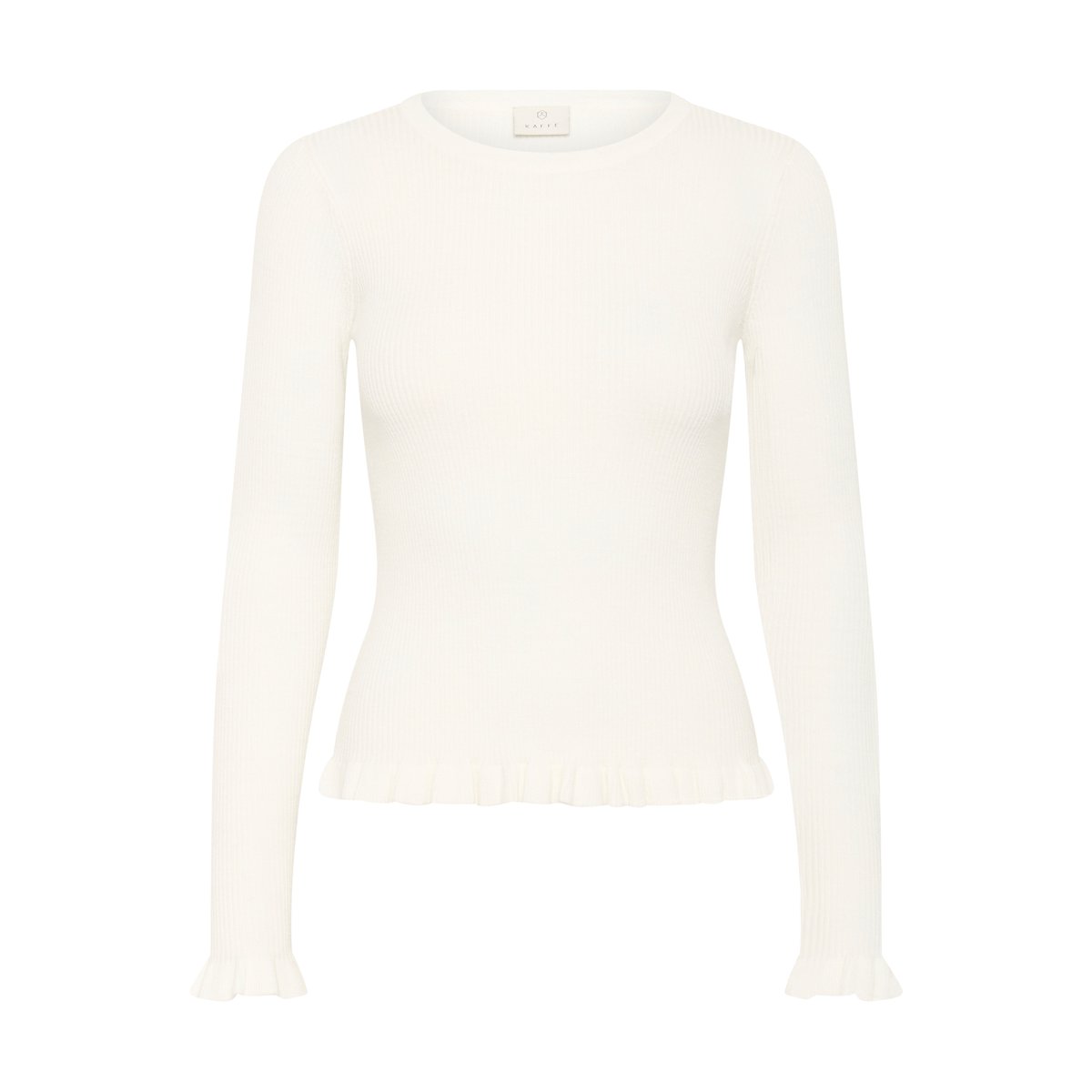 Pullover tricoté blanc, KAFFE