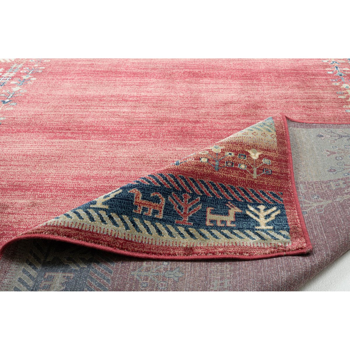 Tapis en viscose tissé à la machine rouge, GINO FALCONE