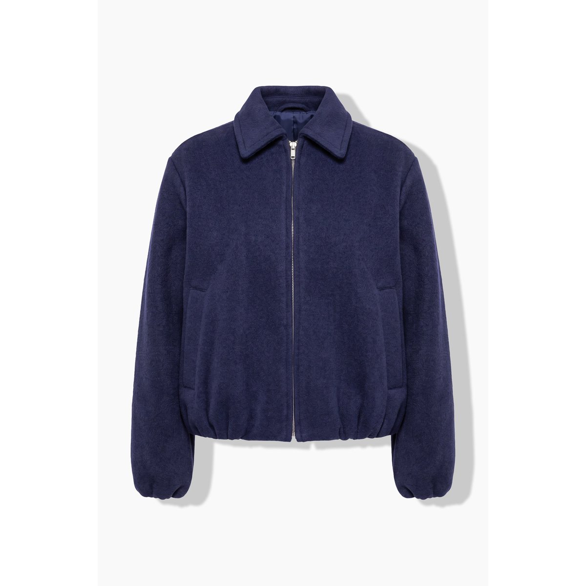 Blouson aspect laine, coupe ample bleu nuit, STUDIO UNTOLD