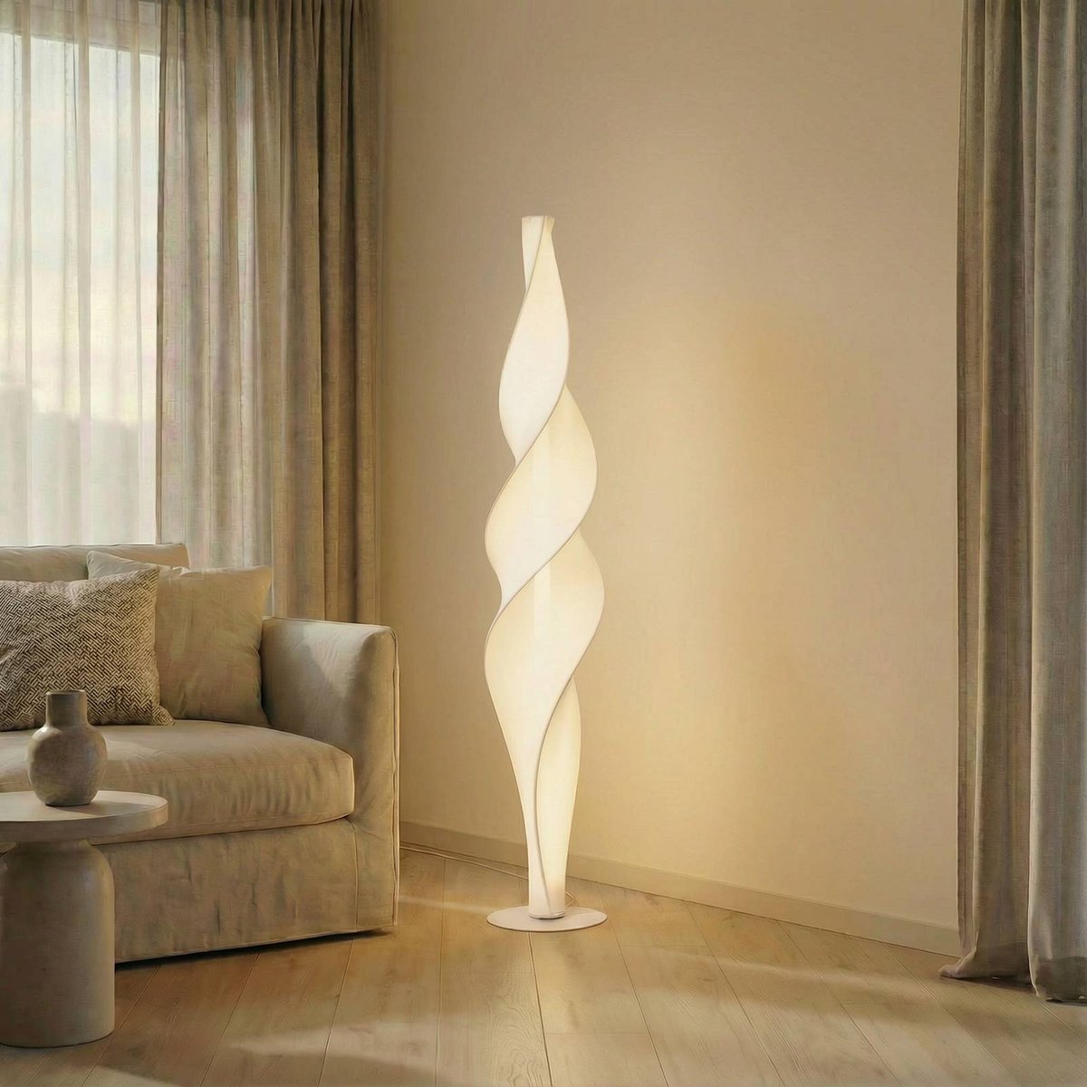 Lampadaire  designLED, Novelle blanc, LUCANDE