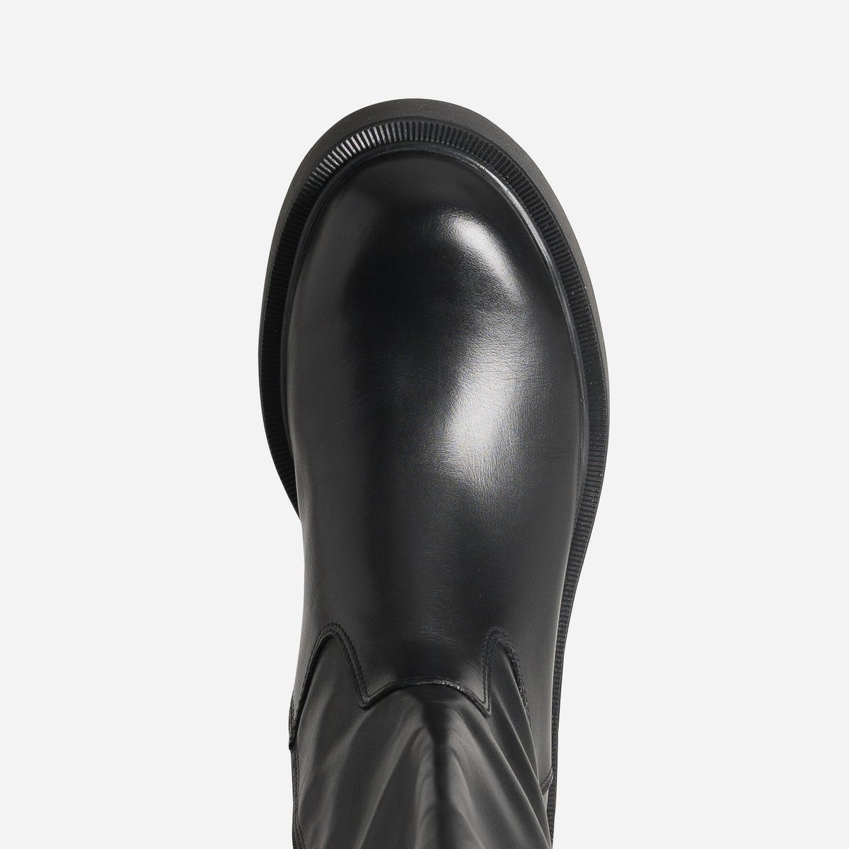 Botte Plate en cuir CHARLIE noir, TEXTO