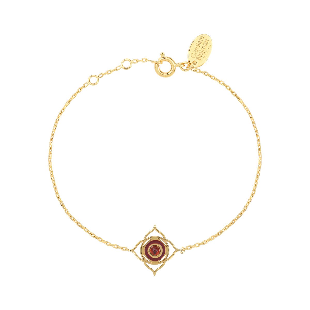 Bracelet chakras "i am" grenat rouge, CAROLINE NAJMAN