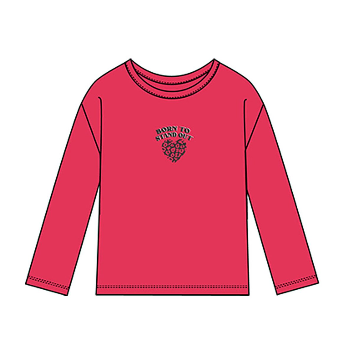T-shirt en maille fille imprimé multicolore, BOBOLI