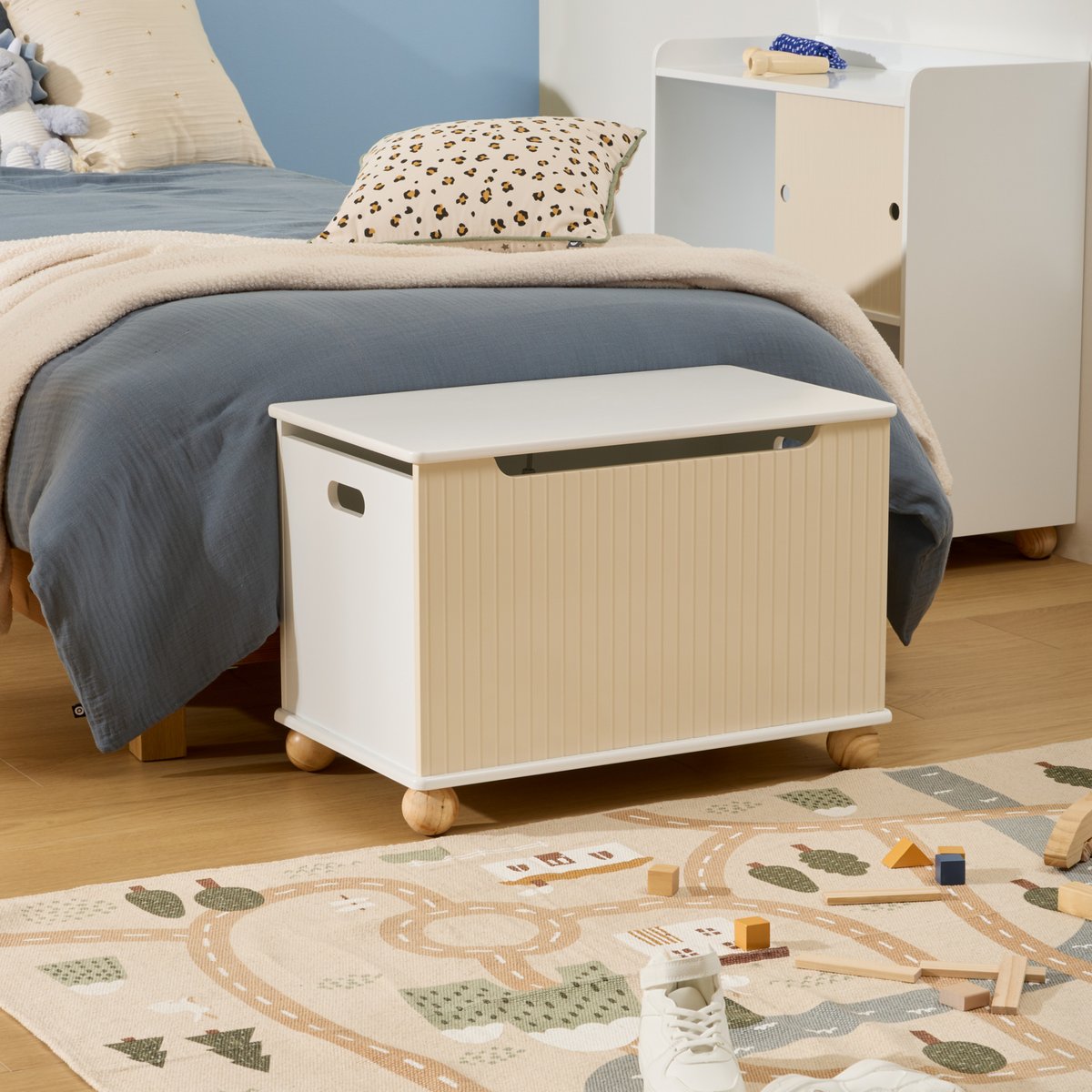 Coffre de rangement pour enfant BOULI beige, ATMOSPHERA FOR KIDS