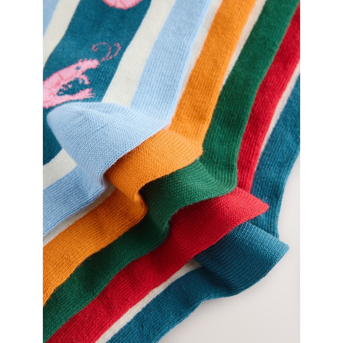Chaussettes à motif, 5 paires nourriture bleu/rouge/orange, NEXT