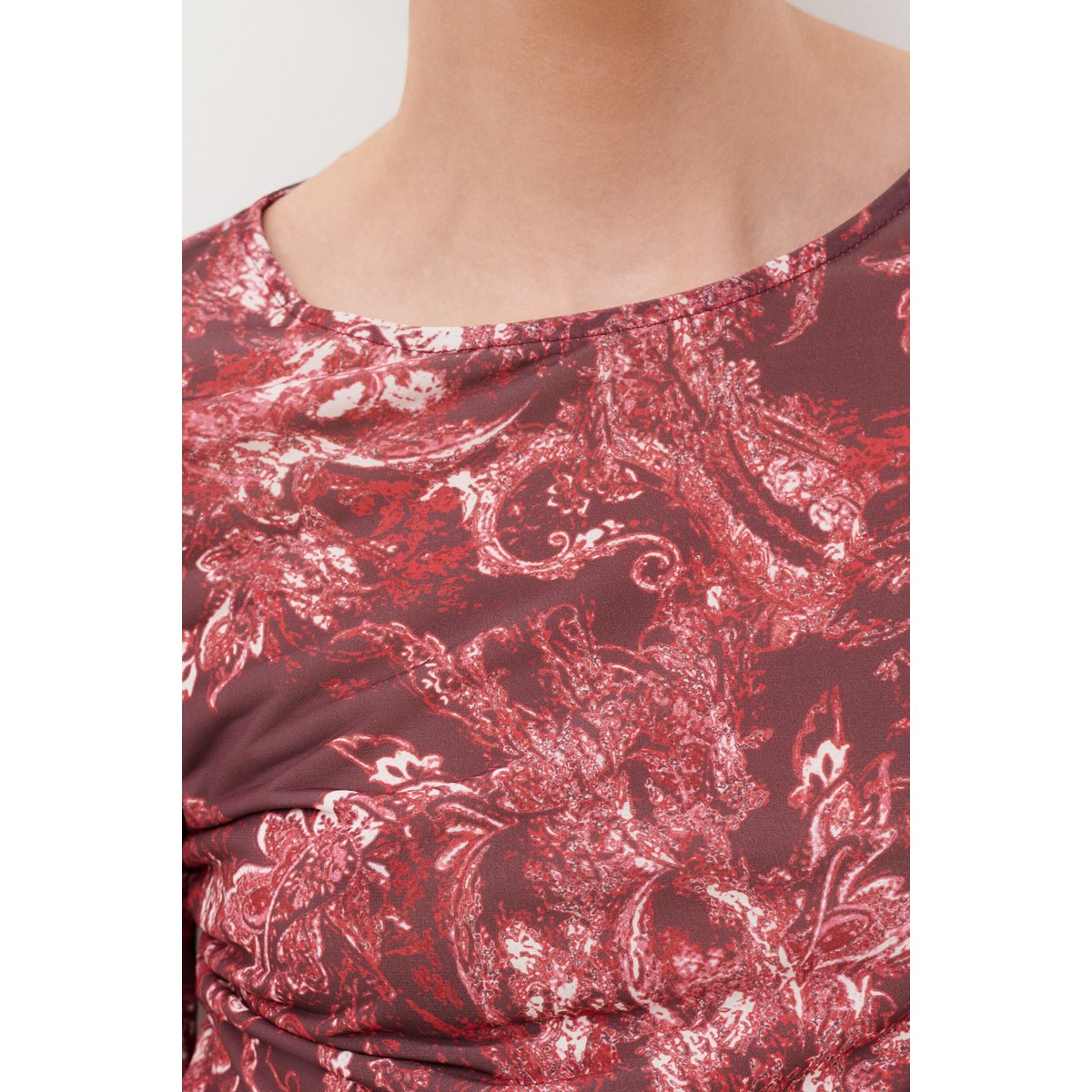 T-shirt cintré col rond TMERYL rouge, CAROLL