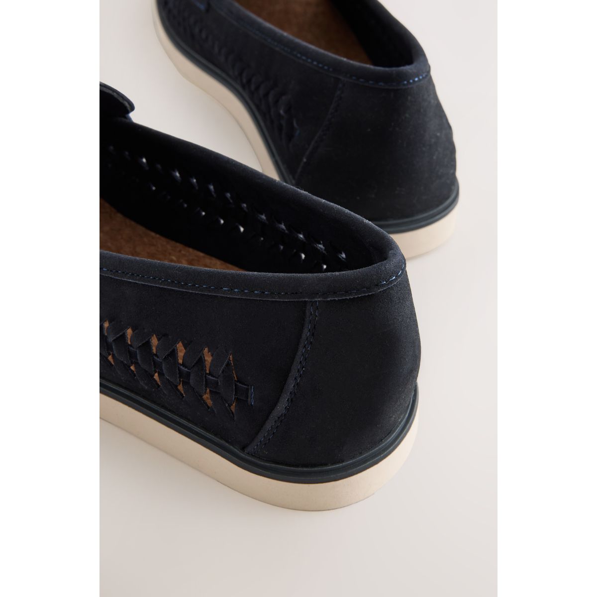 Mocassins tissés bleu marine, NEXT