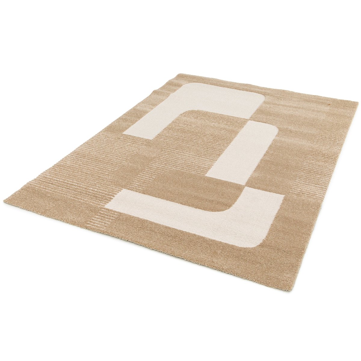 Tapis à relief doux et élégant VAUBAN beige sable, AFK LIVING