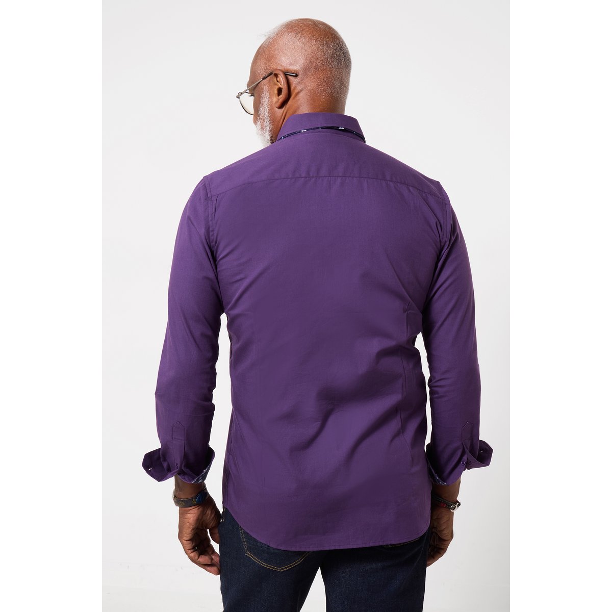 Ravissante Chemise à Double Col violet, JOE BROWNS