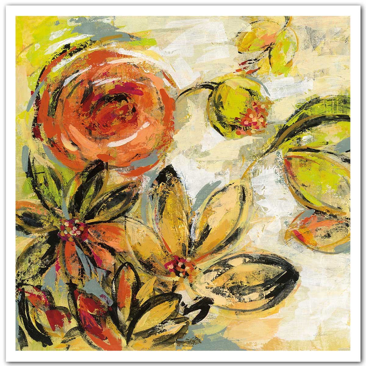 Poster sunny flower affiche seule, HEXOA