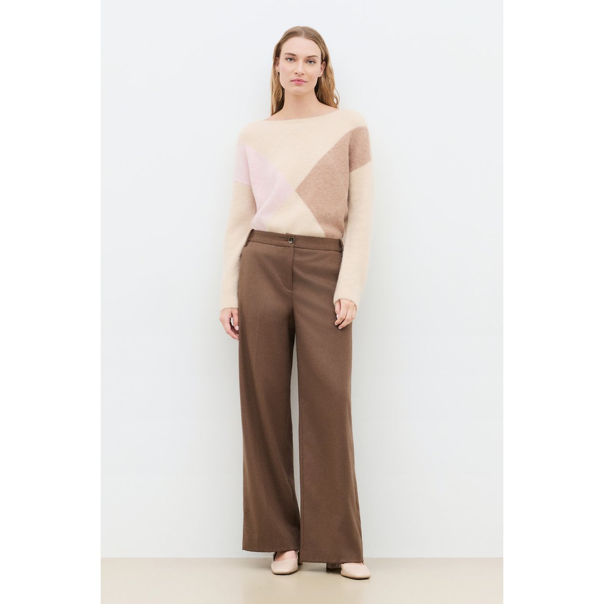 Pantalon droit PSERENITY marron, CAROLL