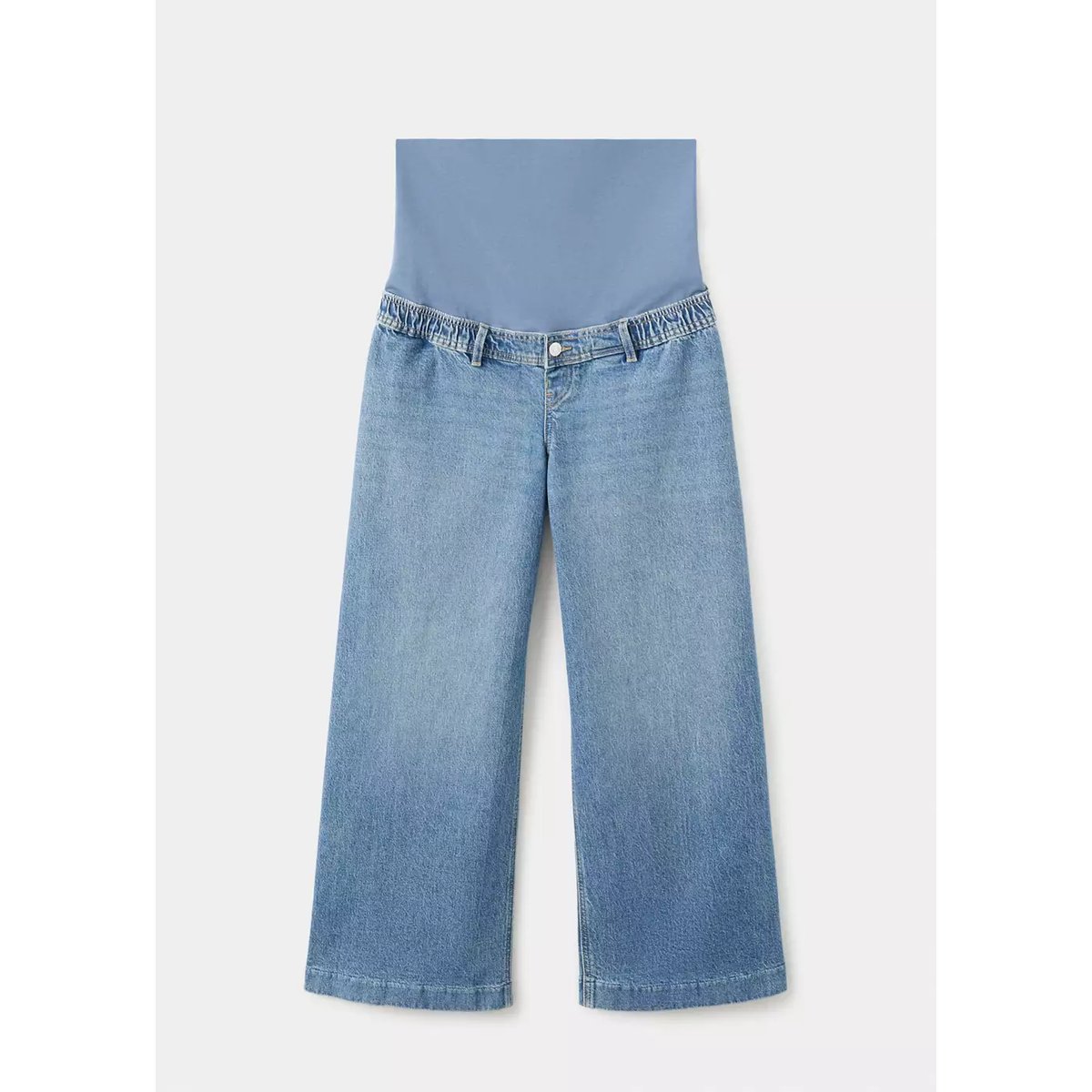 Jean large de grossesse bleu moyen, MANGO