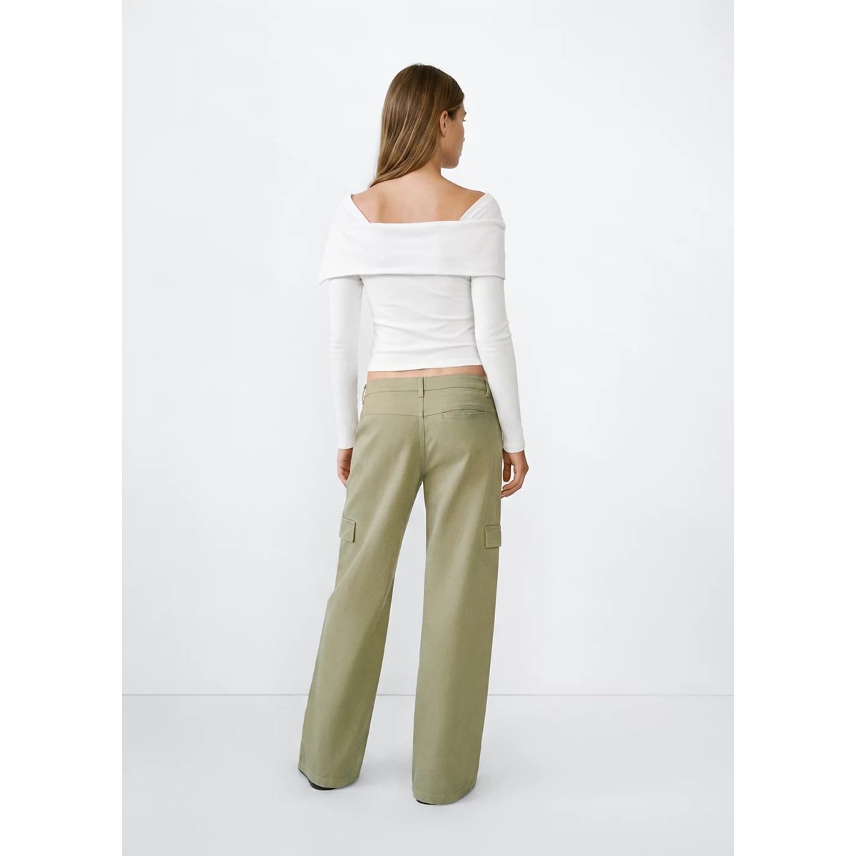 Pull-over col roulé coton blanc cassé, MANGO TEEN